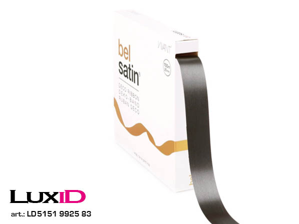 Bel satin 83 dark grey 25mm x 100m